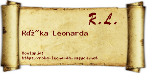Róka Leonarda névjegykártya